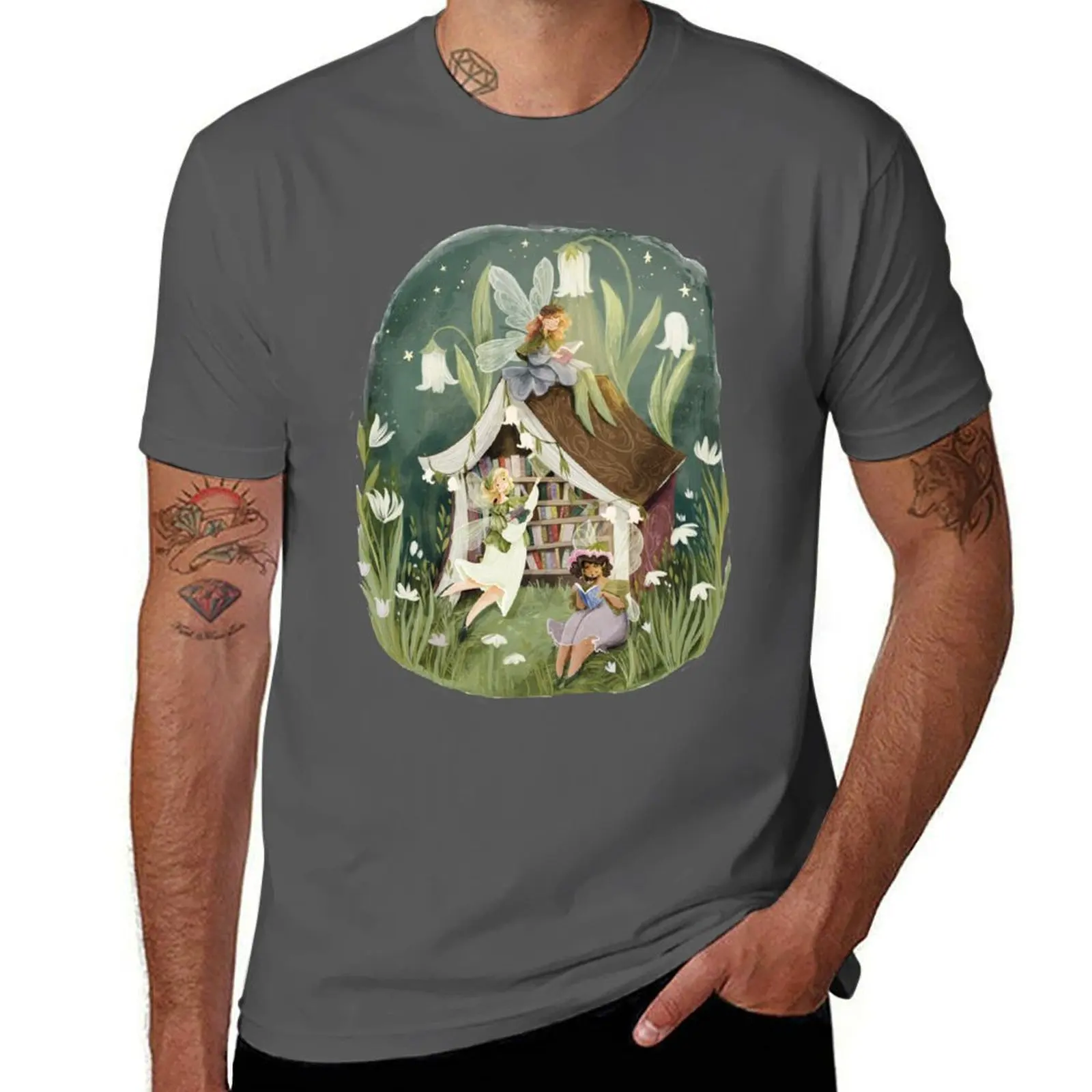 

Fairy Library T-Shirt Urban Style Print T-Shirt