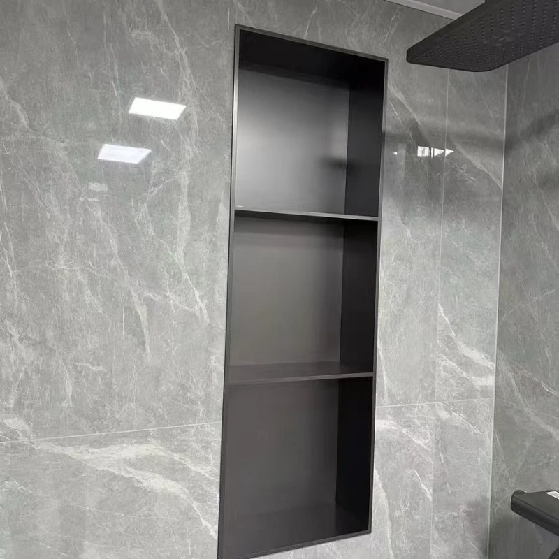 

304 stainless steel niche embedded, full welding seamless hotel KTV bathroom special metal storage rack