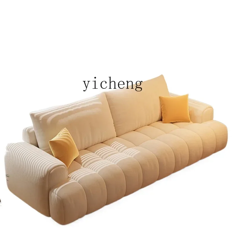 ZZXL cat scratching fabric sofa French cream wind module sofa living room simple cloud sofa