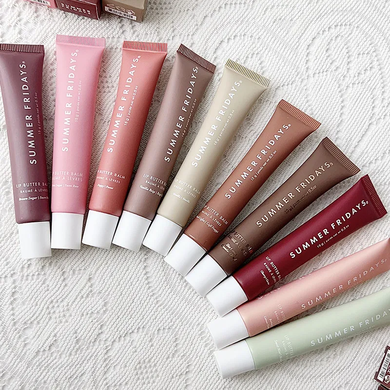 New Summer Fridays Lip Balm Moisturizing Smoothing Soft Lips Cosmetics Sweet Mint Iced Coffee Vanilla Hot Cocoa Makeup Lip Care