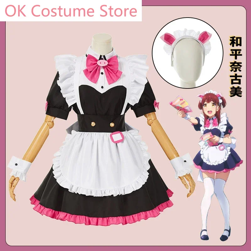 Anime Akiba Maid War Wahira Nagomi Sweet Lovely Dress Uniform Cosplay Costume Halloween Party Role Play Outfit Women