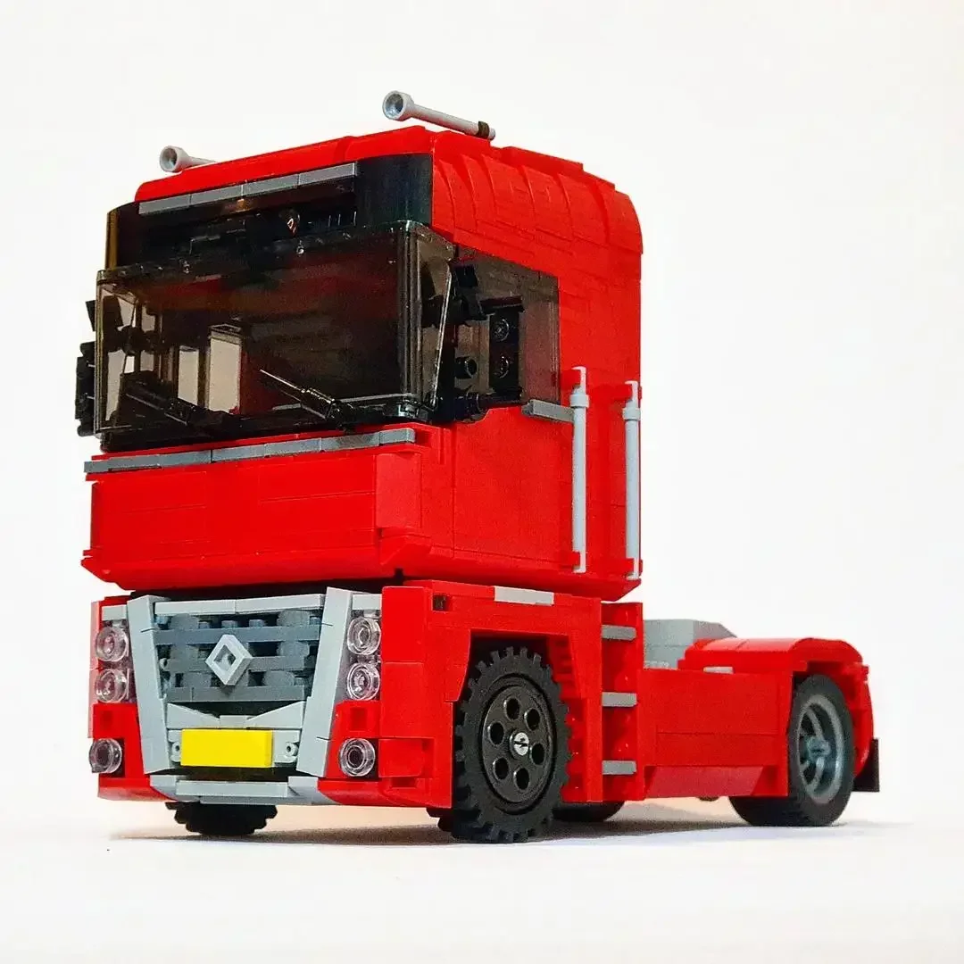 MOC-44685 Truk Teknik Blok Bangunan Kontainer Traktor Magnum 4 x 2 dengan Fungsi Tenaga Mainan Kendaraan Model