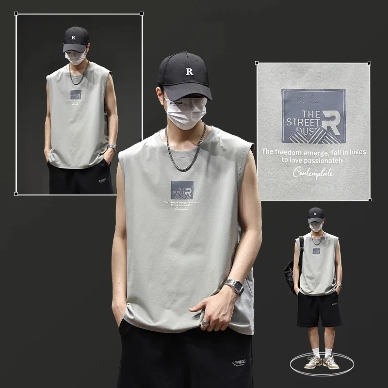 

Kazuki Kuraii Summer Thin Svel Breathable Vest Loose Sports Tank Top T-irt Fitn Cool Feeling Youth ular round...
