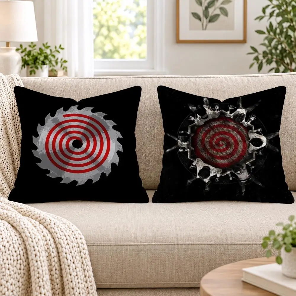 Horror Movie S-Saw X Cushion Cover Short Plush Double-Sided Printing Sofa Bedroom Pillow Case Aesthetic Home Decor