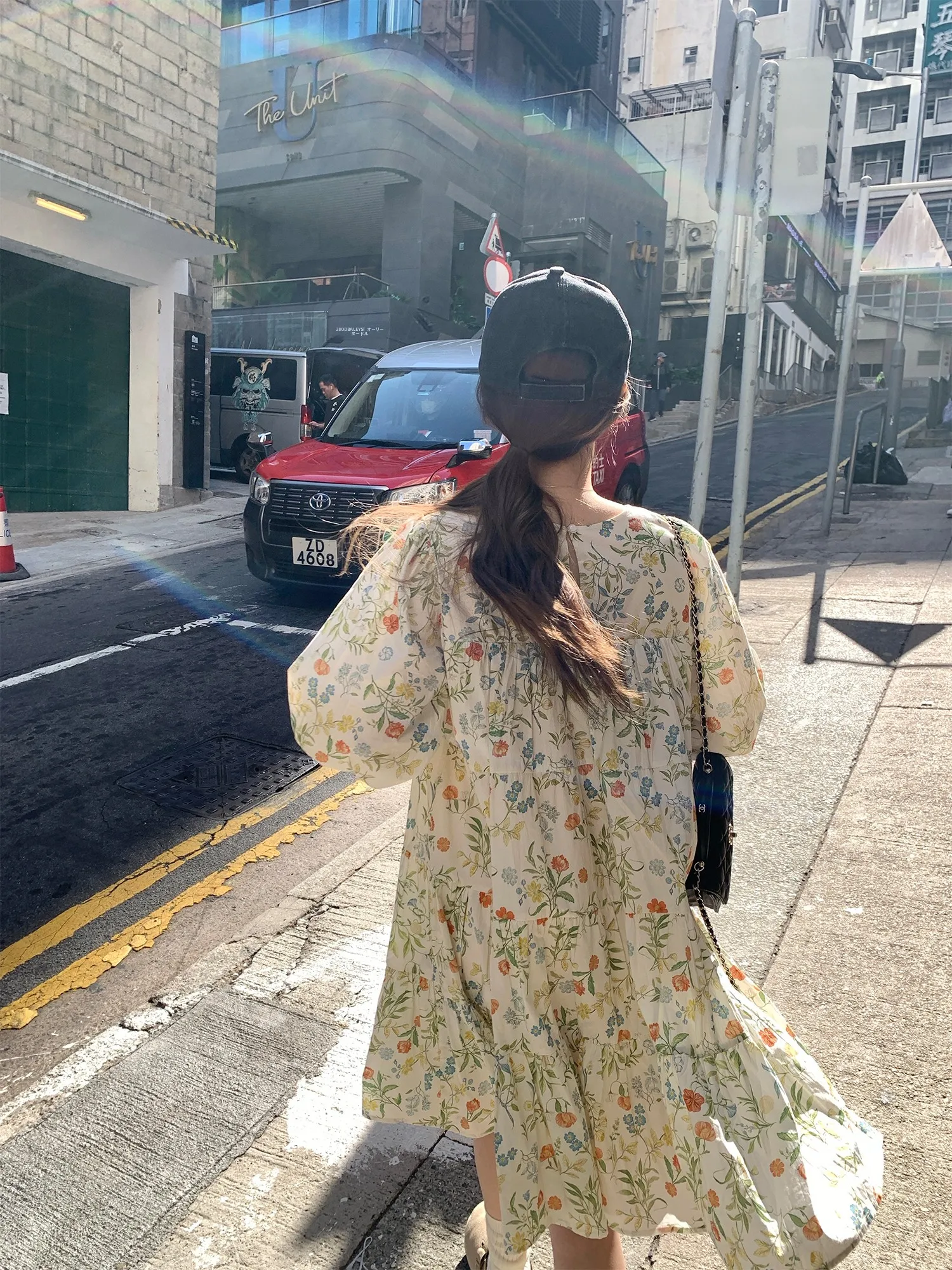 

Floral Print Loose Fit Women's Dr Summer 2026 New Sle Holiday Loose Slimming Skirt Bubble Sve Forest System INS Sle