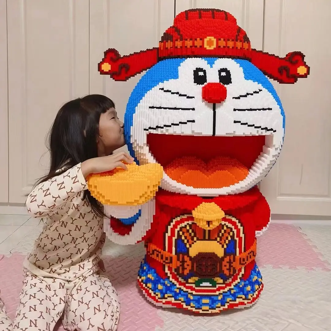 

Fortune-Bringing God of Wealth Blue Cat Assembly Puzzle Toy Handmade Jigsaw Gift Desktop Ornament for Reception & Living Room