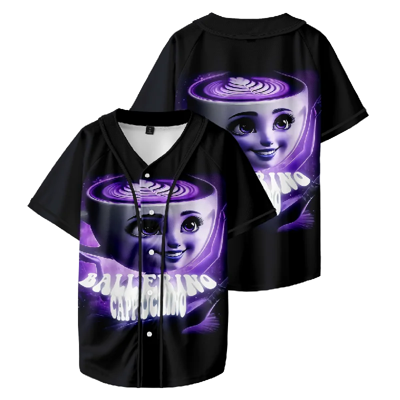 

Ballerina Cappuccina Merch Baseball Jacket T-shirts Summer Unisex Fashion V-neck Short Sleeve Tee