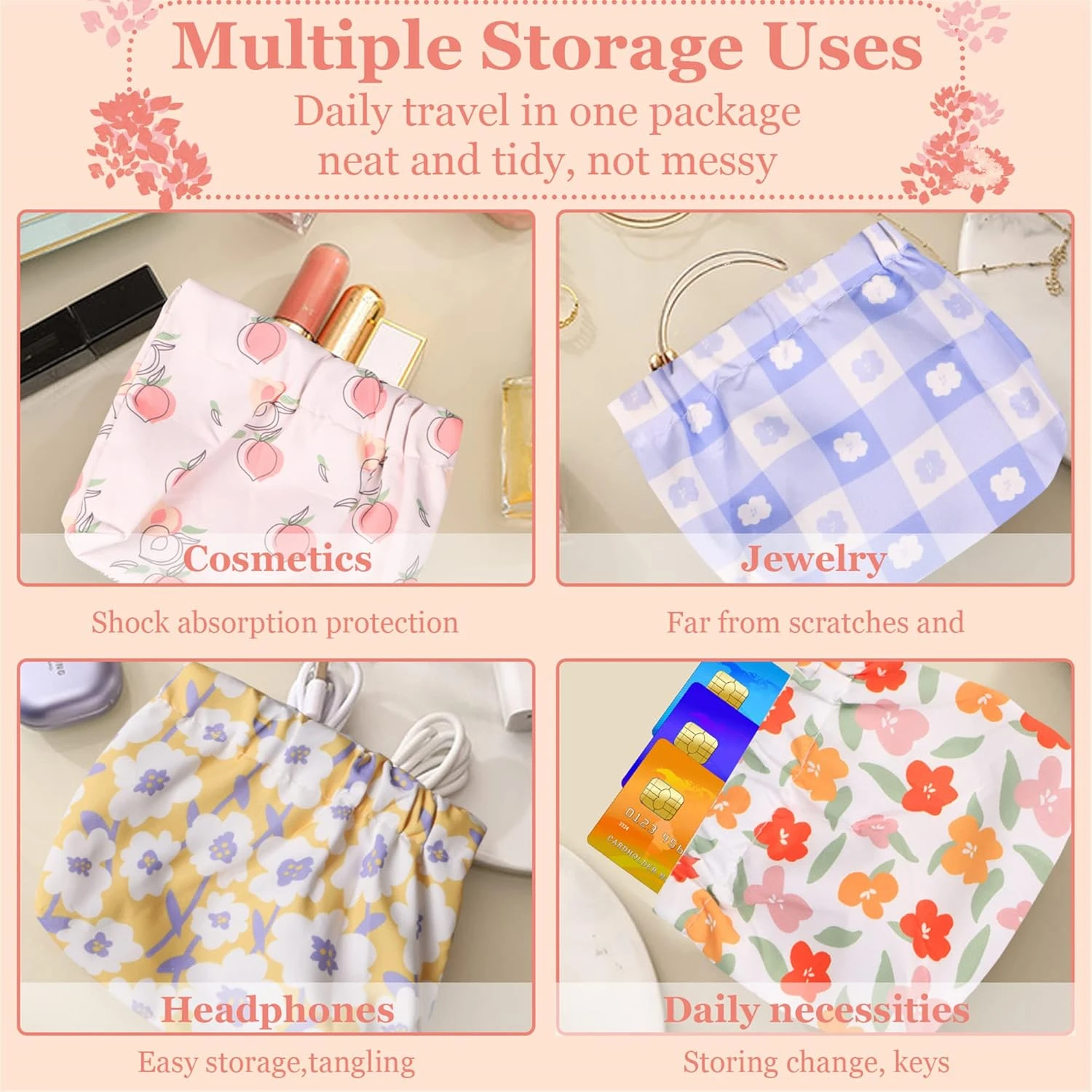 Multifunctional Storage Bag Double Zipper Large Capacity Storage Arrangement Makeup Toiletries Large Classification Bag