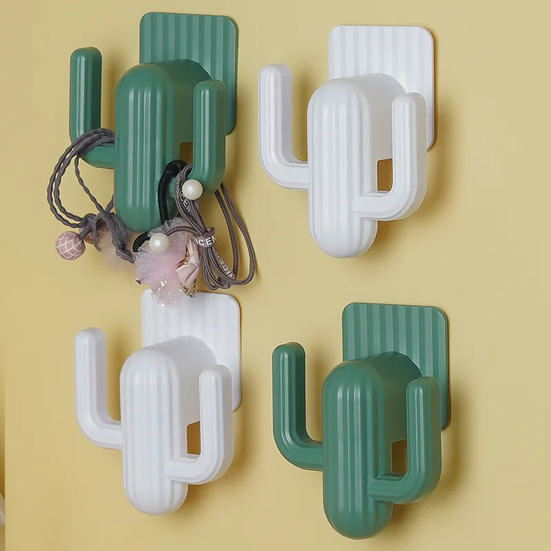 Cactus hook Cute Rotating key hook Multifunctional Hanger Self-adhesive Three-dimensional Hook Home Decoration Accessories