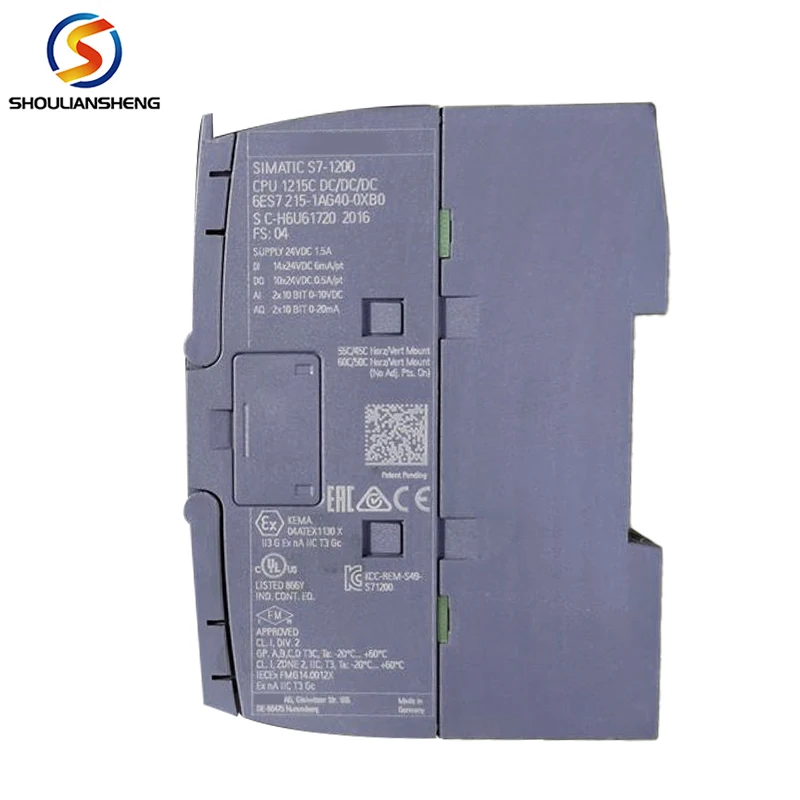 

2025 PLC Controller 6ES7215-1AG40-0XB0 S7-1200 6ES72151AG400XB0 S71200 New Original Stock in Stock
