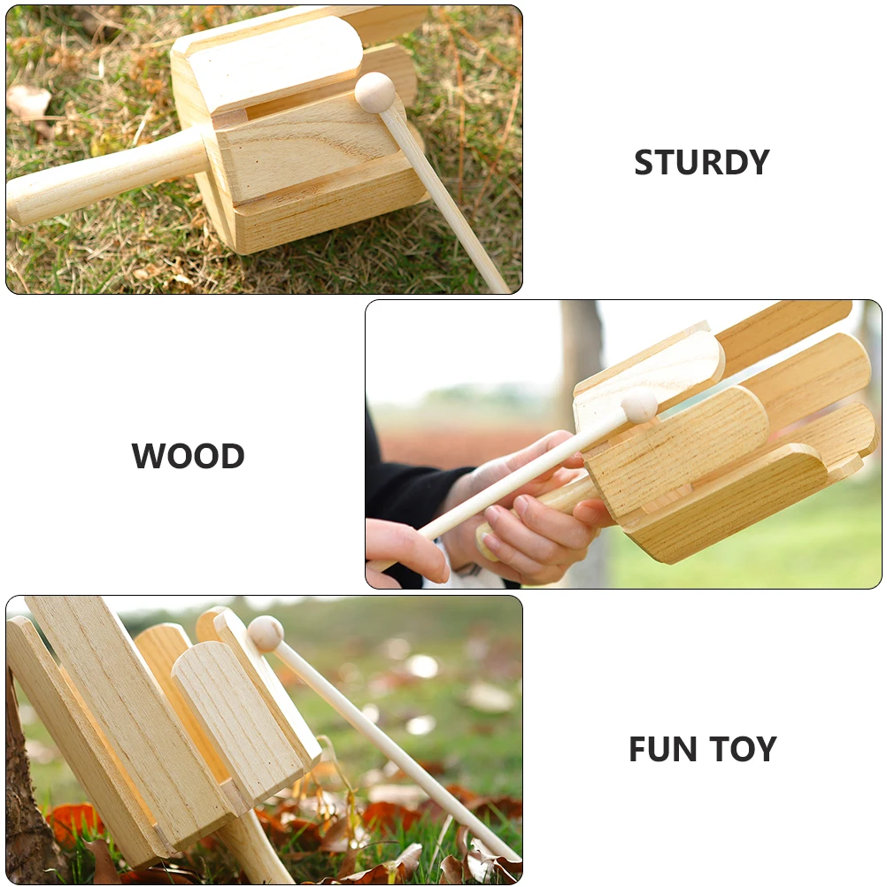 1 مجموعة قوية خشبية الموسيقى إيقاع لعبة أطفال قرع آلة اللعب الموسيقية