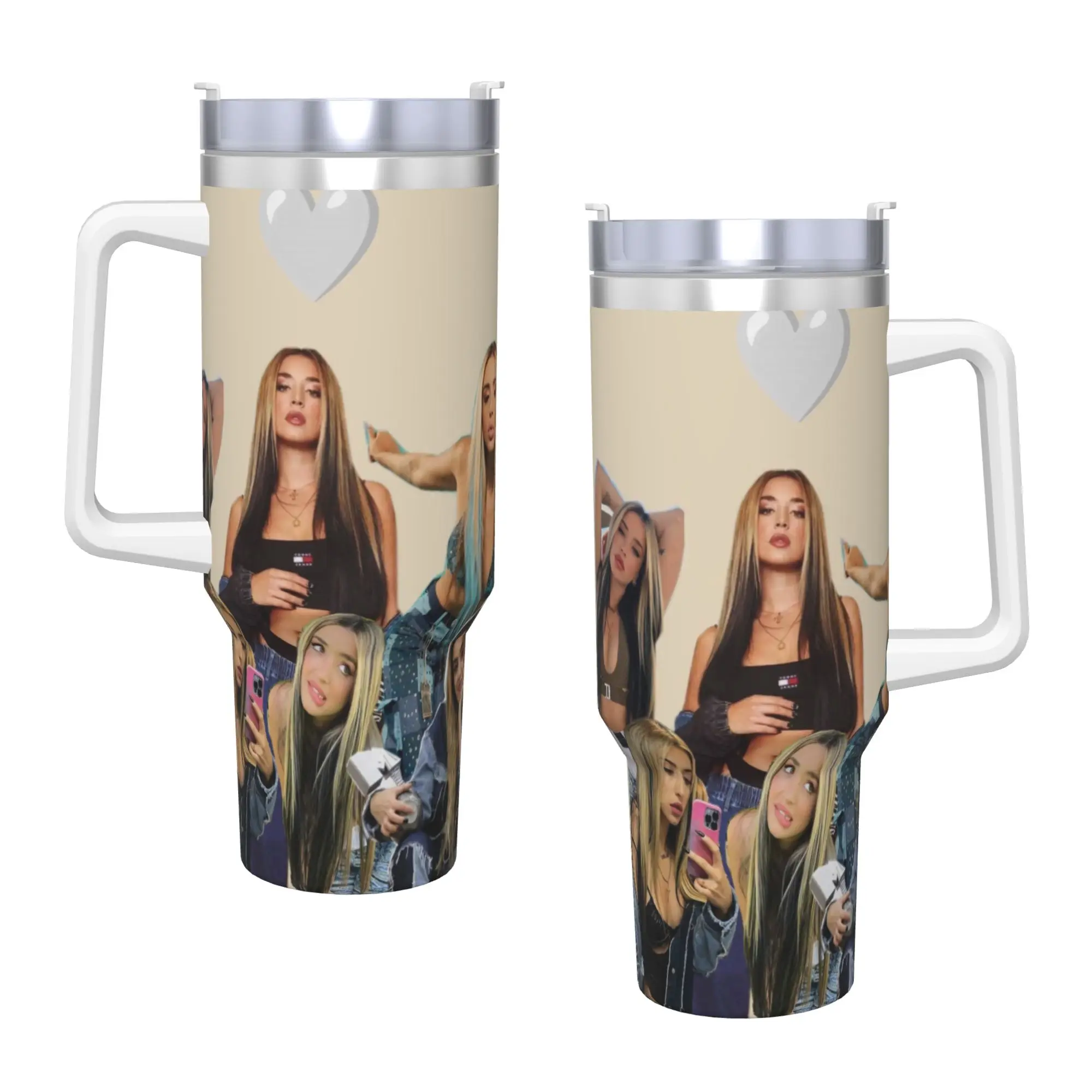 

Lolas índigos Spanish Singer Tumbler Cold Drink Water Bottle Keep Heat Stainless Steel Coffee Mug Printed Driving Car Mugs