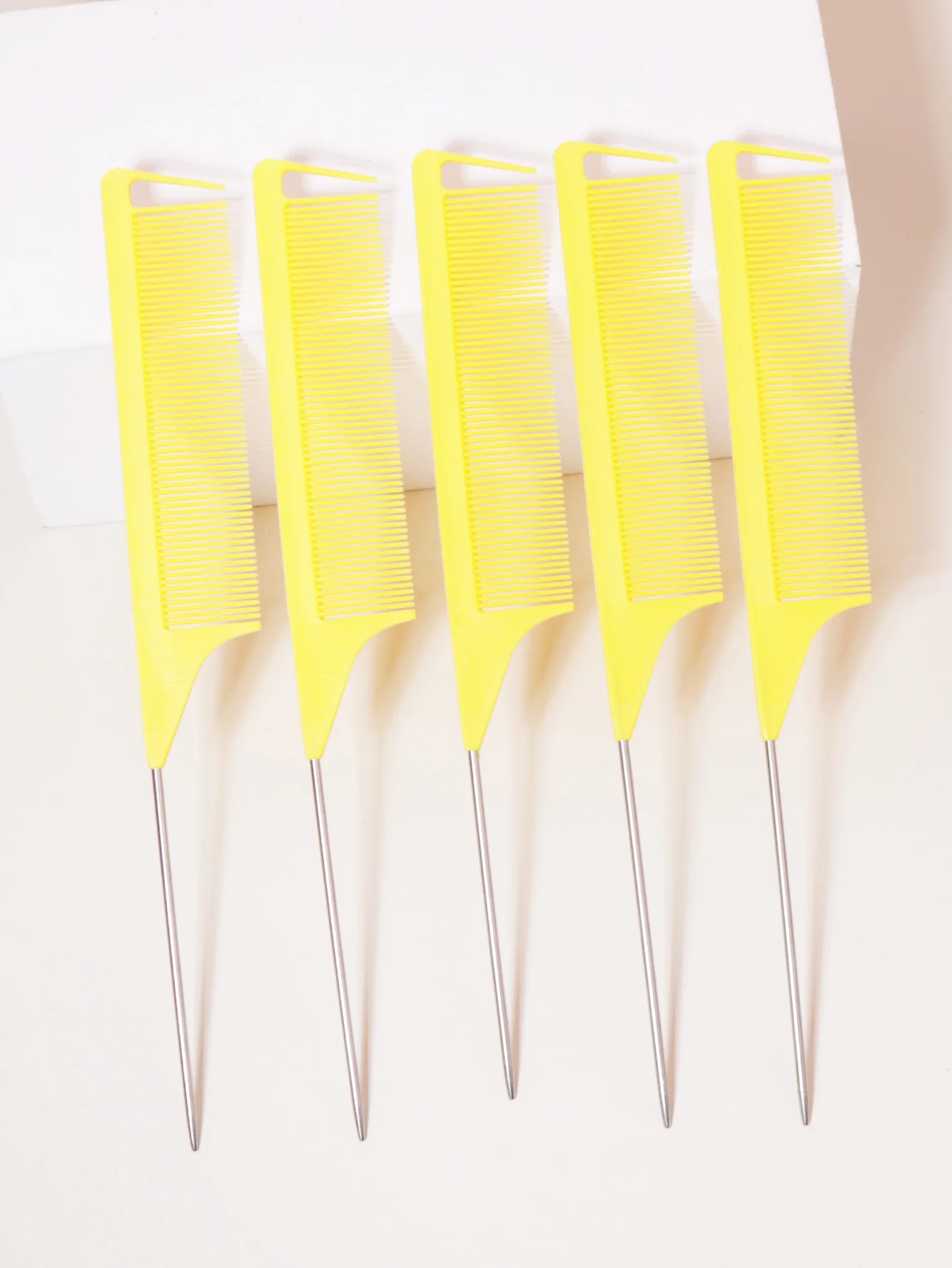 5pcs 스틸 바늘 마우스 테일 빗 세트, 눈물 치아 빗, 컬링, 땋기 및 스타일링에 적합, 모두에게 적합