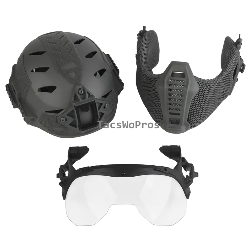 Wendy 3.0 casco táctico airsoft integral con máscara y gafas - imagen 5