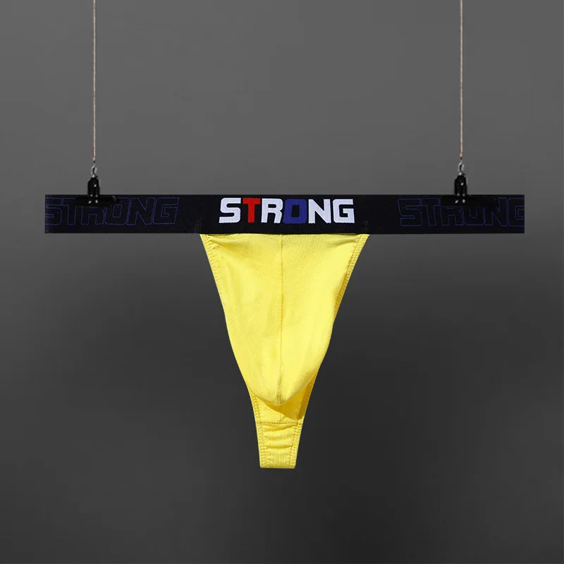 Bikini Men Thongs U Convex Pouch Underwear Buttocks Lifting Enhance T-Back Jockstrap Underpants Low Waist Jock Strap G Strings