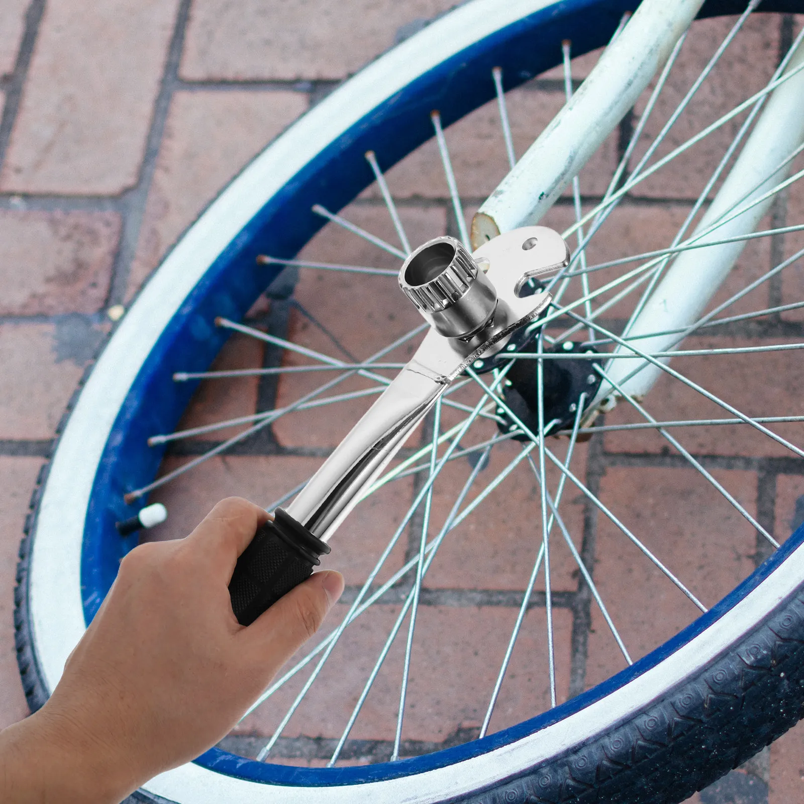 Carbon Steel Bike Crank Puller Tool – Multi-Functional Pedal Spanner Wrench for Mountain & Road Bikes