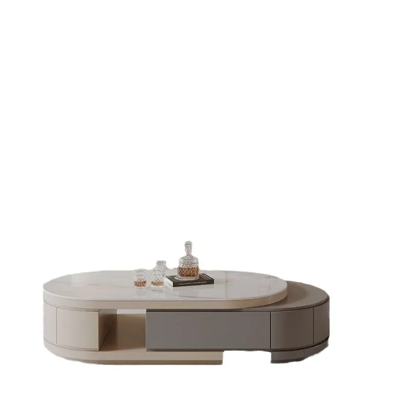 

Light luxury cream wind rock slab TV cabinet telescopic modern simple living room home full-unit combination Nordic high-end