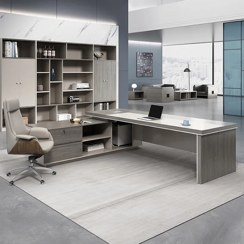 Modern fashion simple office furniture office desk boss table combination cabinet chair can be matched