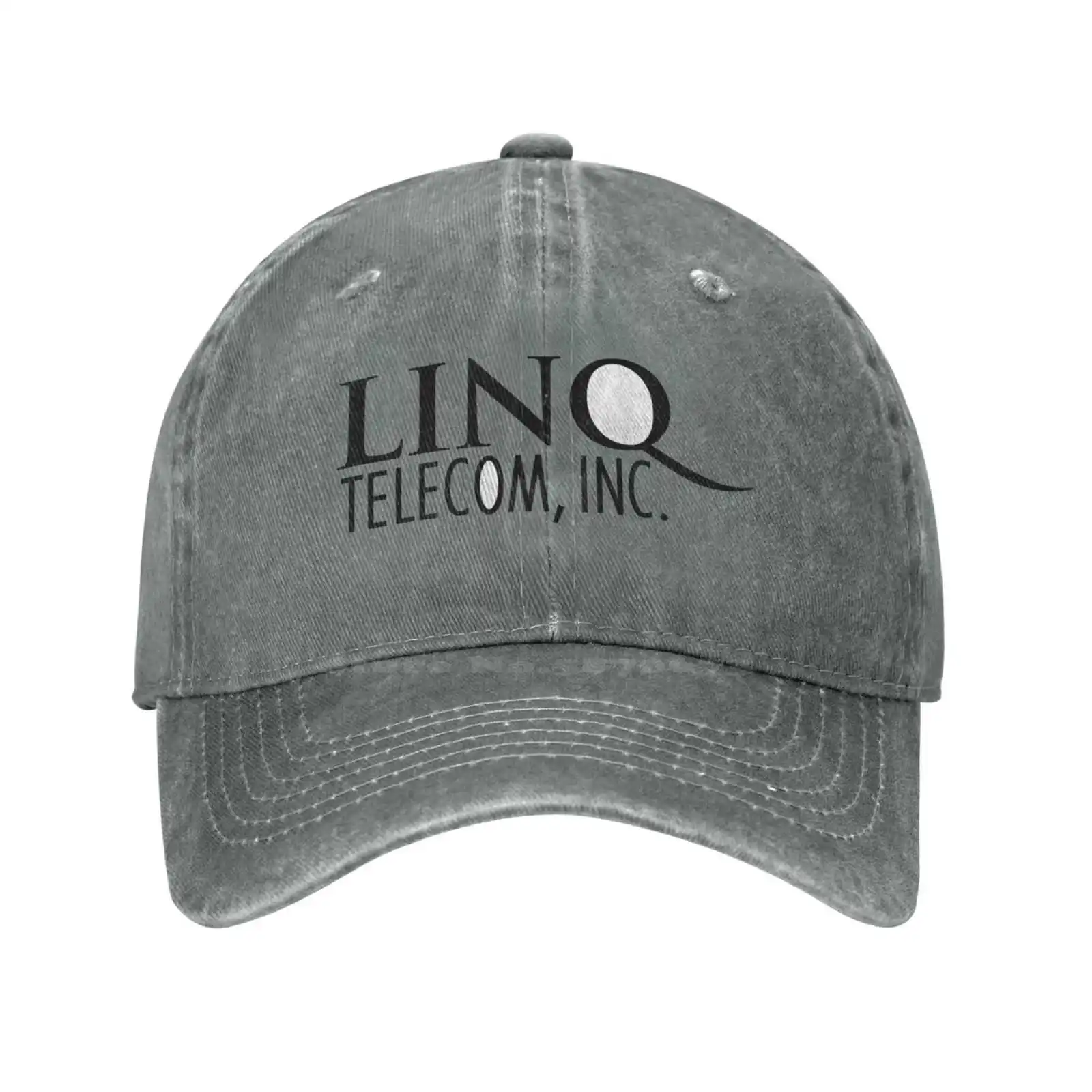 LinQ Telecom Logo Print Graphic Casual Denim cap Knitted hat Baseball cap