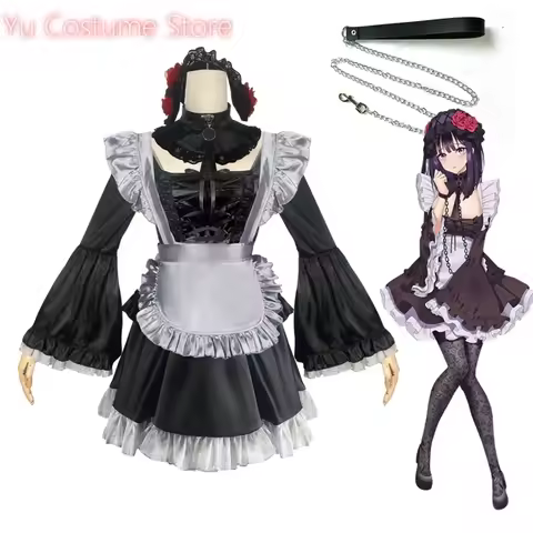 Anime My Dress Up Darling Girl Cosplay Costume Marin Kitagawa Kuroe Shizuku Maid Dress Wig Suit Lolita Uniform Carnival 2025