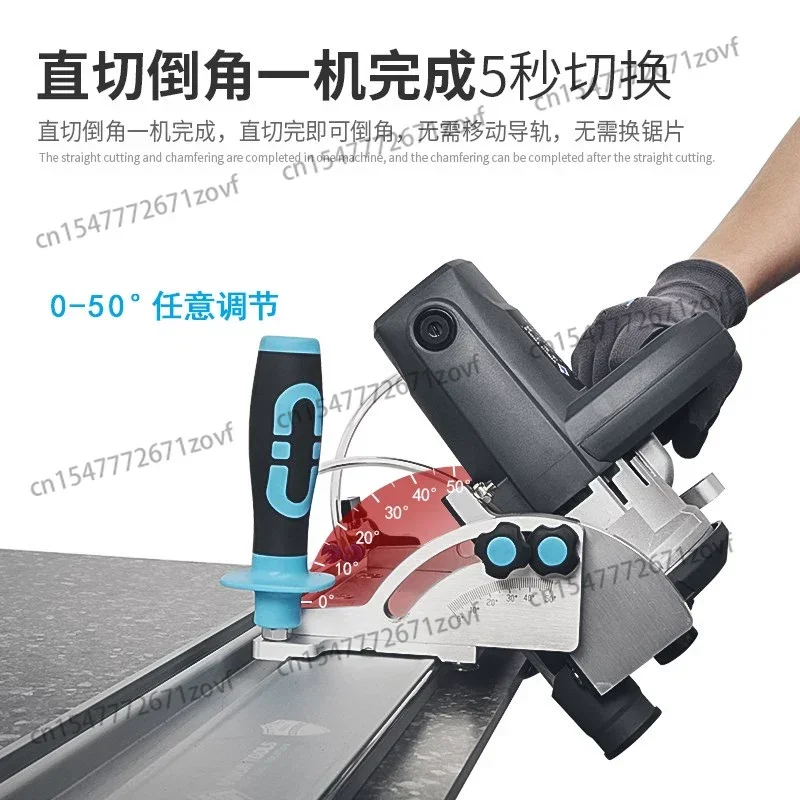 Electric 45 Degree Cutting Machine - High-Power Stone Slab Cutter for Ceramic Tile, Marble, Granite | Max Cutting Thickness 17cm