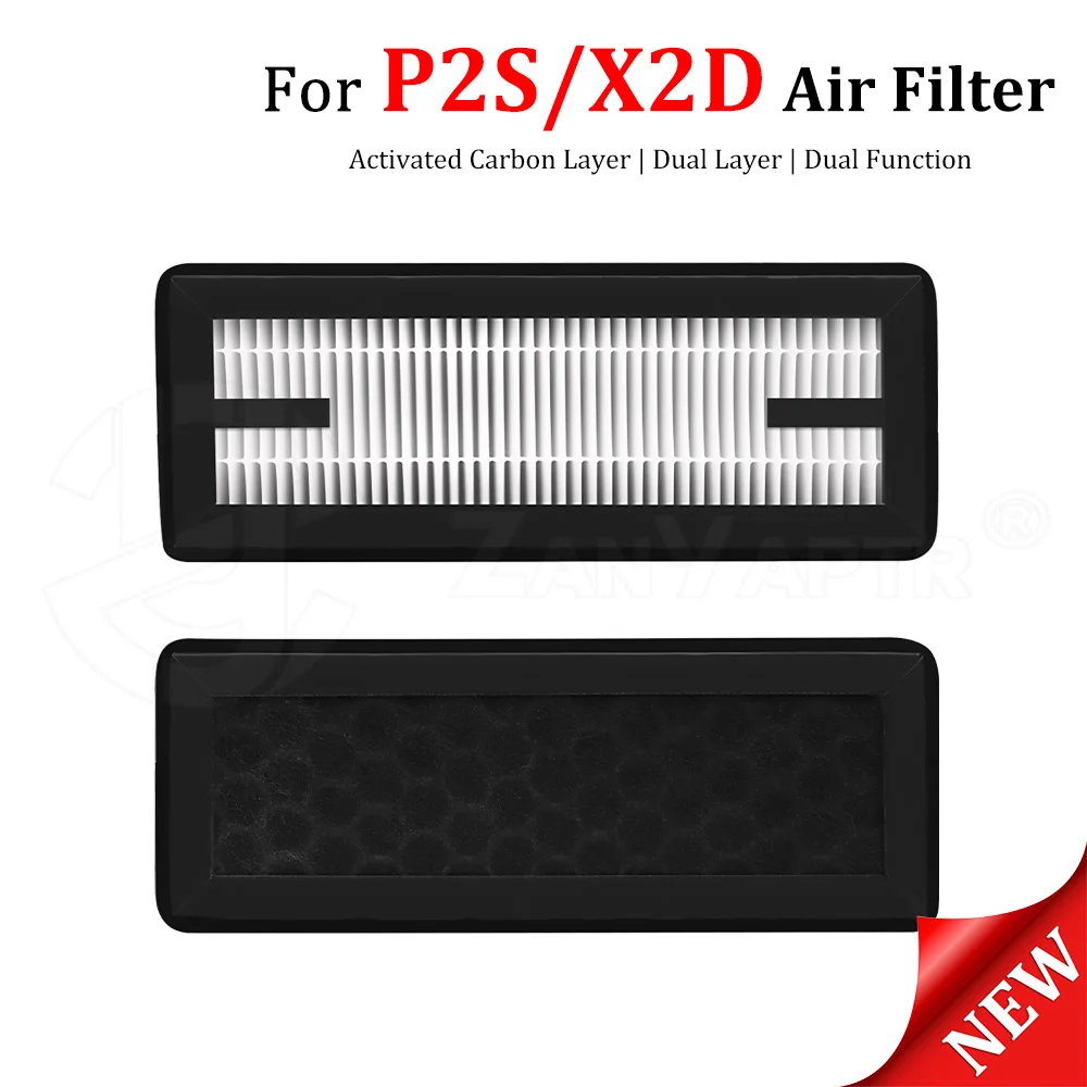 

For Bambu Lab P2S Air Filter HEPA Activated Carbon Filter screen Efficiently purify 3D printing odors dust for 3D Printer Parts