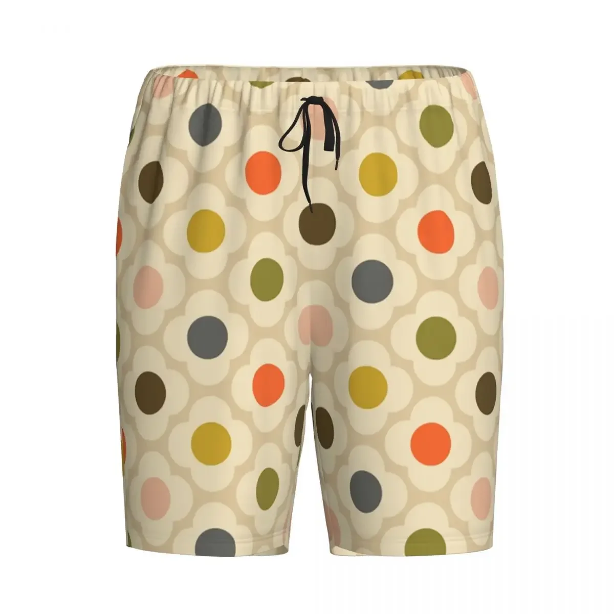 Custom Print Mannen Orla Kiely Bloem Spot Zomer Pyjama Broekje Scandinavische Bloemen Nachtkleding Pjs Slaap Short Met Zakken