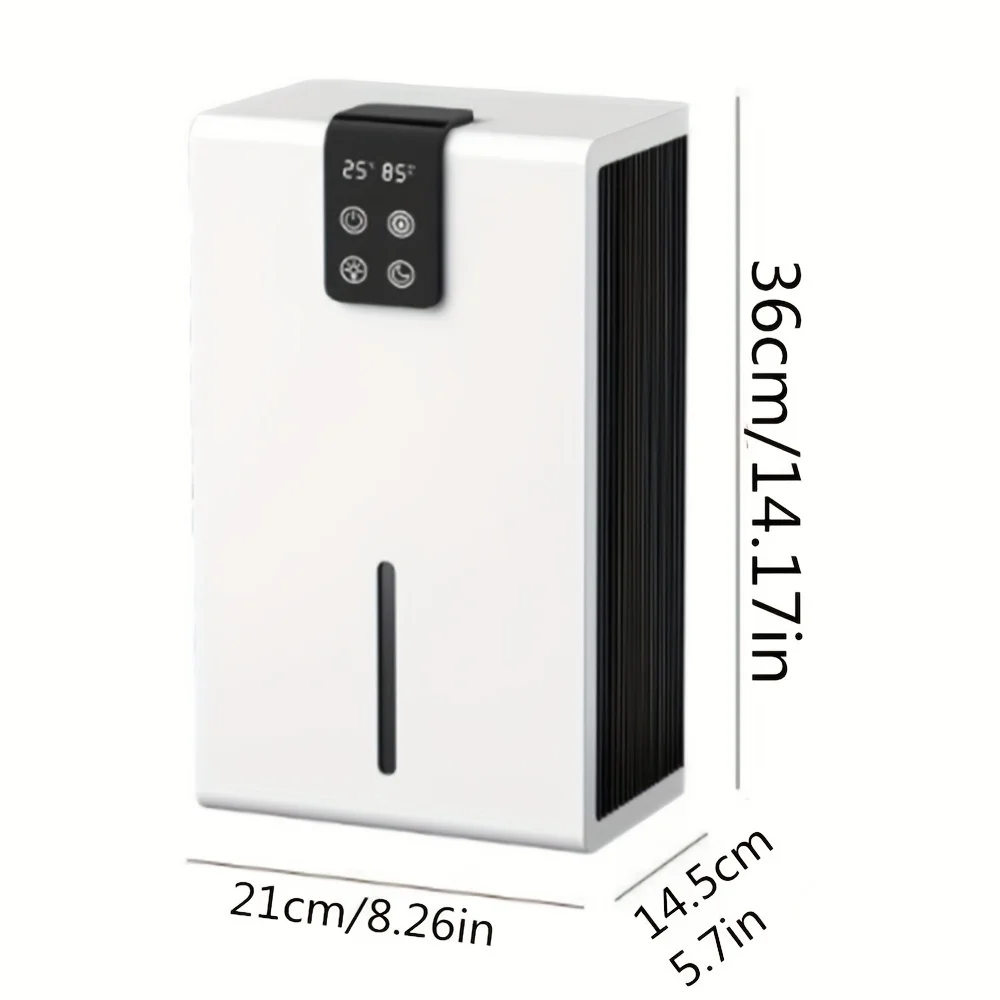 Secador deshumidificador doméstico a prueba de humedad, tanque de agua de 2,8 L, parada completa, purificación interior, secador de aire, deshumidificador para sótano
