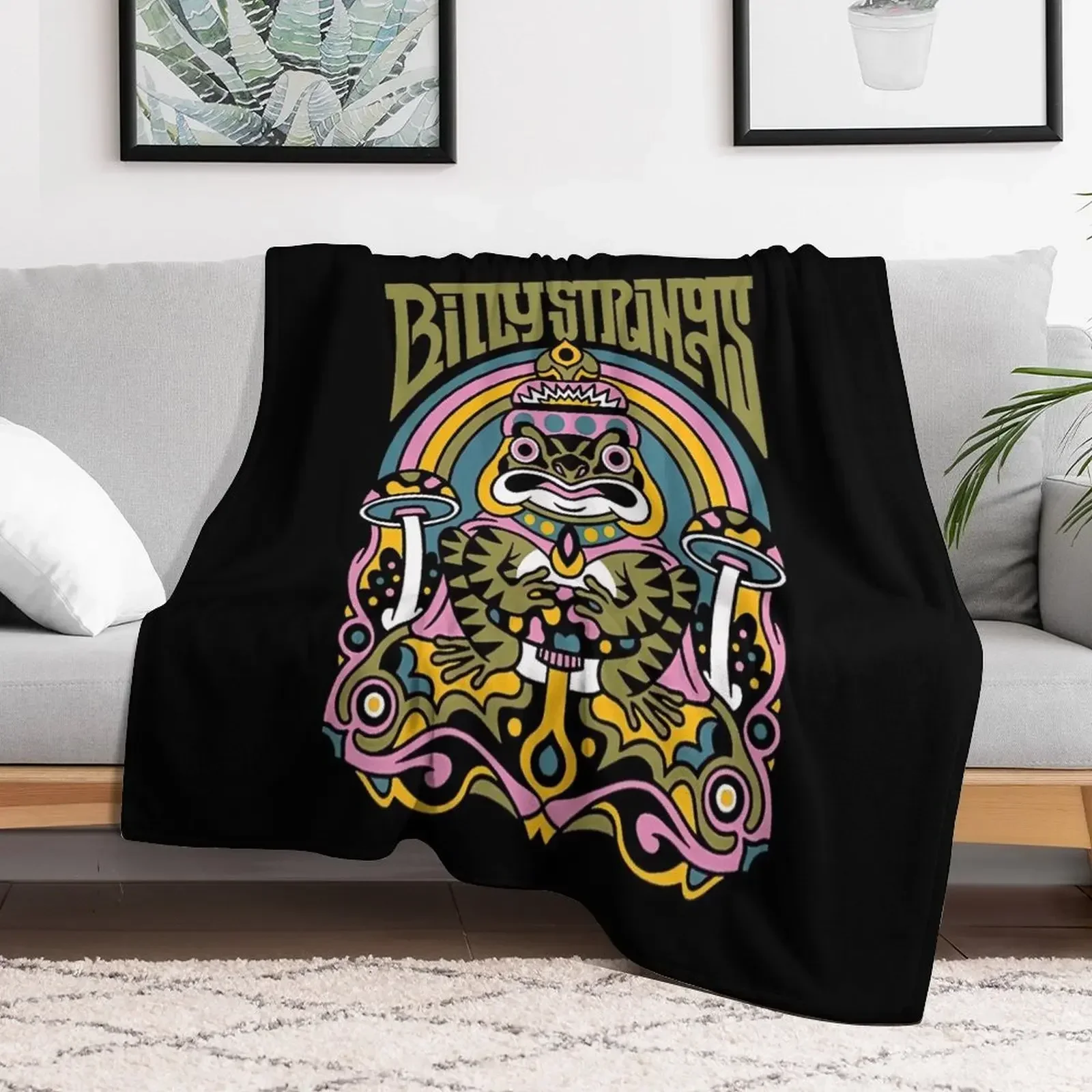 

Billy Strings Frog Throw Blanket Summer Flannel Fabric Blankets For Sofa Thin funny gift Large Thins Blankets