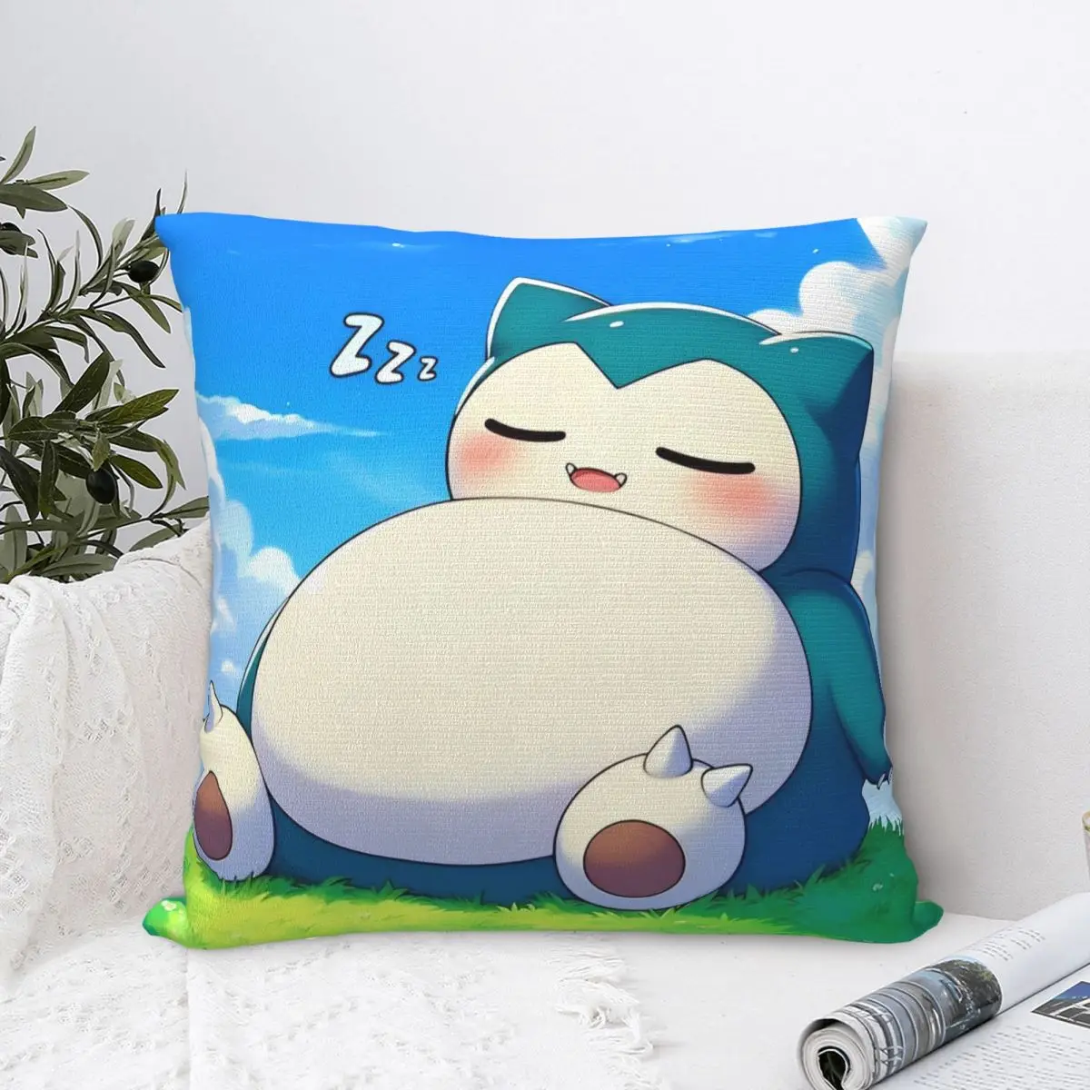 

Наволочка Snorlax Pokemon (1)-bayingimg, чехол для подушки, мягкая наволочка с рисунком, забавные наволочки для дивана, спальни, домашний декор