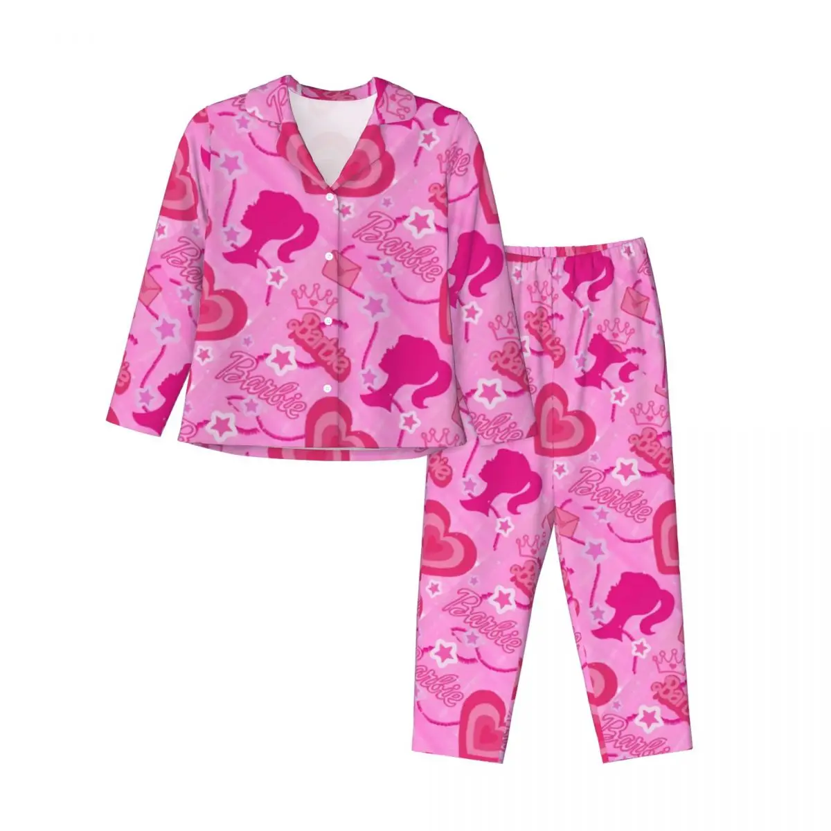 

Barbie Women's Pajamas Sets Woman 2 Pieces Pajamas Female Couples Loungewear Suit Home Clothes