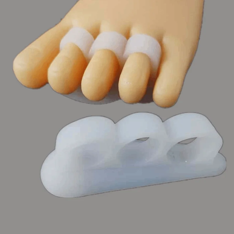 

1/2/5/10Pairs Soft Silicone Toe Finger Separator 3 Hole Hallux Valgus Orthopedic Spacers Overlapping Hammer Foot Corrector