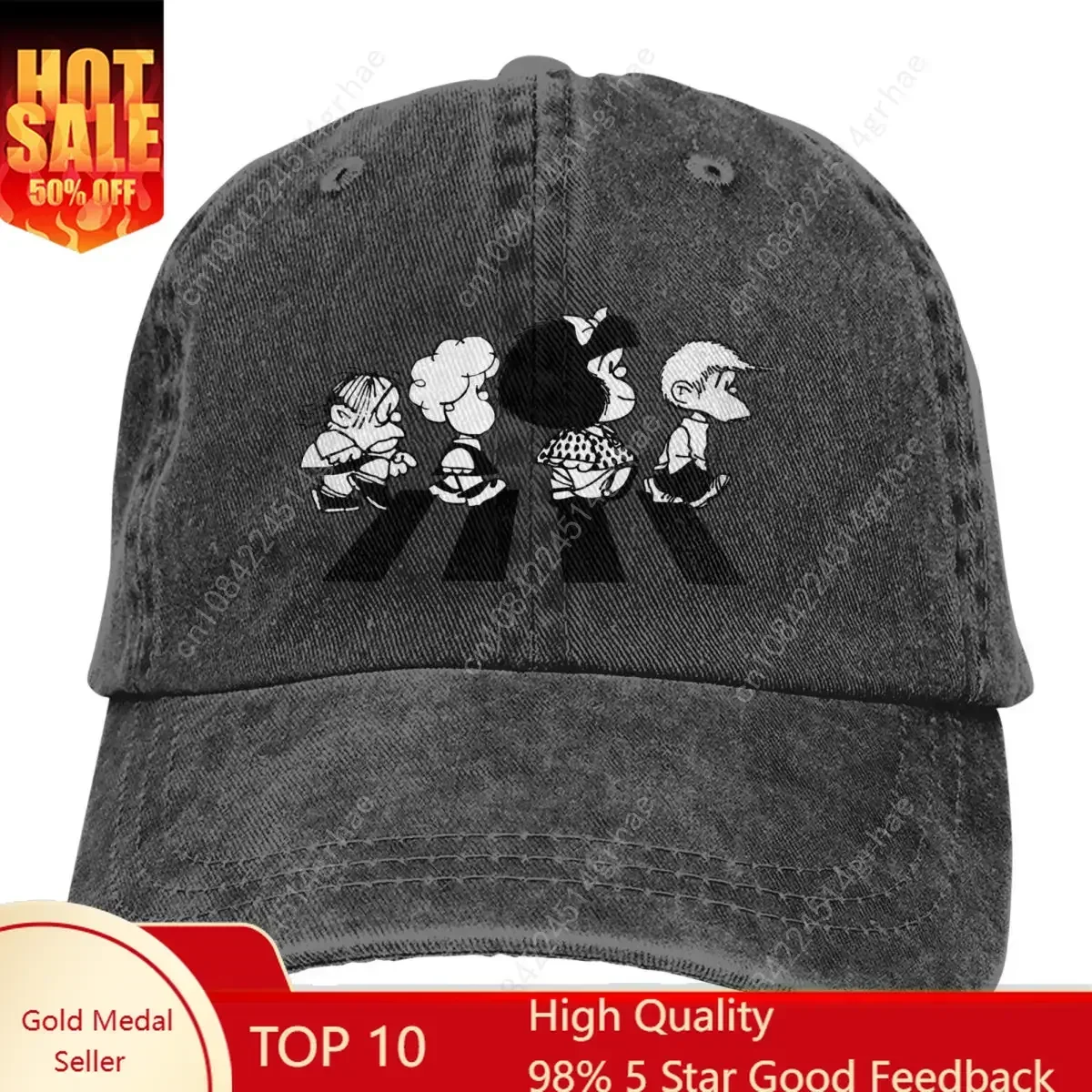 

Her Friends Baseball Caps Peaked Cap Mafalda Cartoon Sun Shade Hats for Men