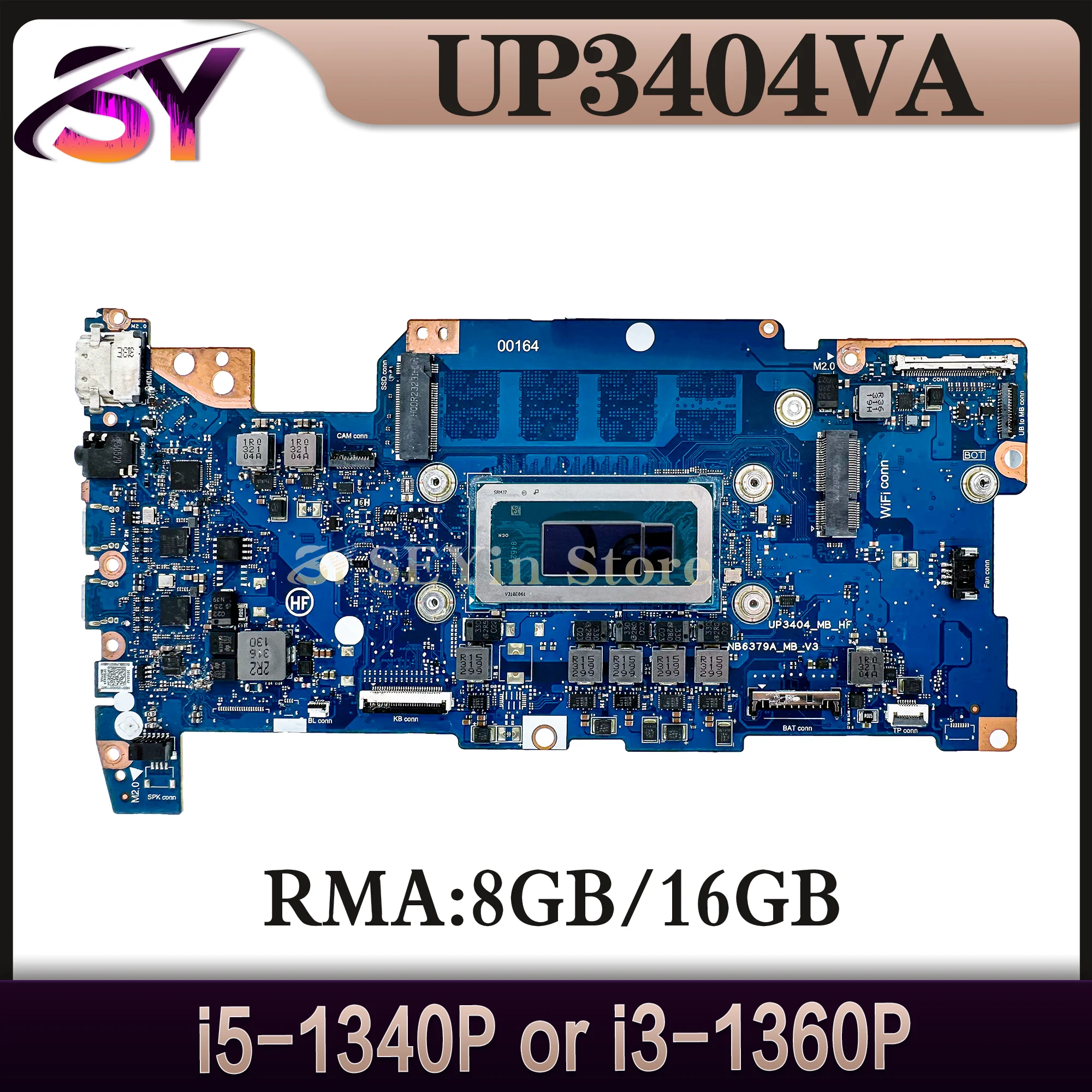 UP3404 Mainboard For ASUS UP3404VA UP3404V Laptop Motherboard i5-1340P i7-1360P RAM-8GB/16GB