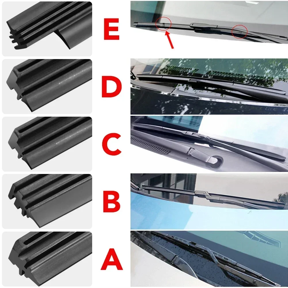 Car Wiper Rubber Strips Refill Wiper Blade Replacement Parts All Types Seasons Windshield Wiper Blades Blade Soft Car Accessorie