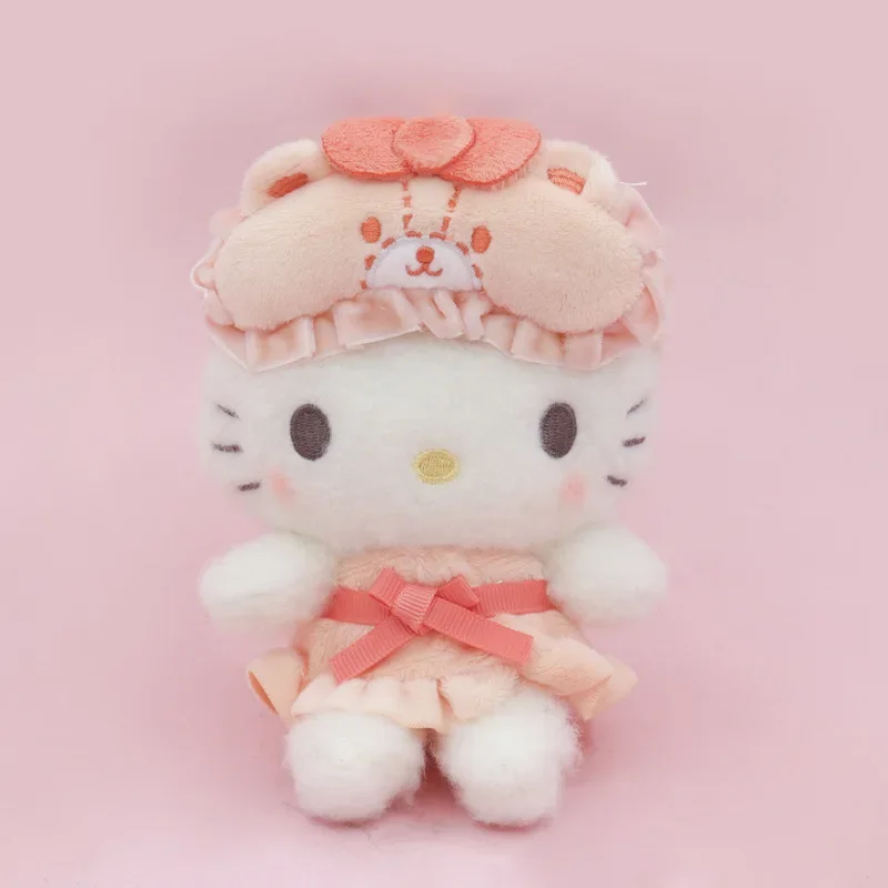 Japanische Sanrio Anime Augenmaske Pyjama Plüschpuppe Cartoon Stoffed Edition Kuromi Hangyodon KT Plüschtier Kinder Geschenk Schlüsselanhänger Puppe