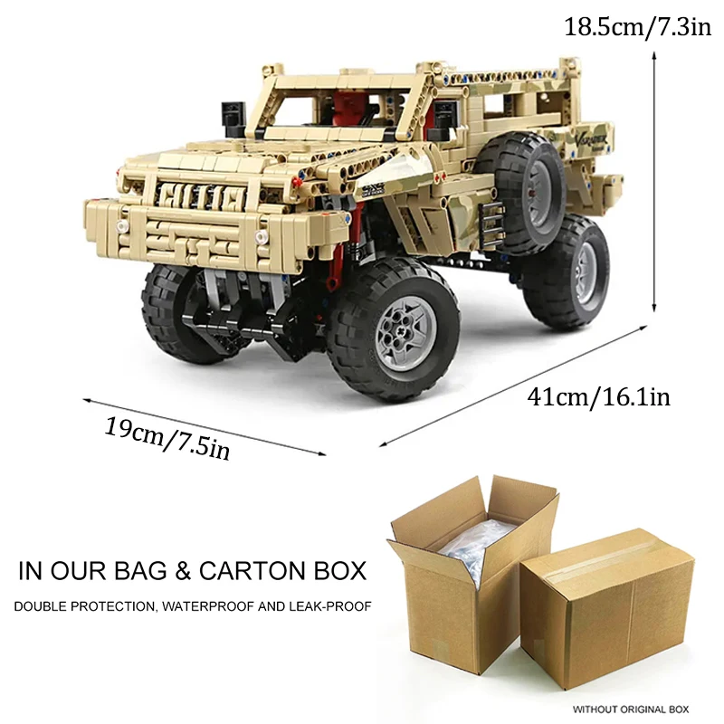 Mold King 13131 Technische Terreinwagen Kit MOC-4731 Marauder SUV Racewagen Bouwstenen Bakstenen Speelgoed Kinderen Kerstcadeau