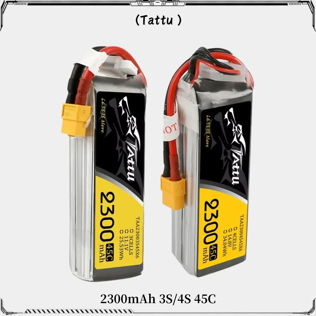 Nova bateria ACE Tattu Lipo 2300mAh Lipo 3S 4S 11.1V 14.8V 45C com plugue XT60 para RC FPV Racing Drone Quadcopter