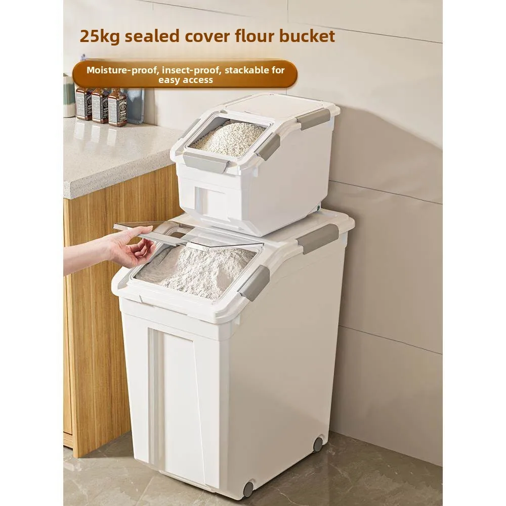

Большой контейнер для хранения муки, 50 фунтов, пищевой, для кухни, для домашнего использования, специальный органайзер