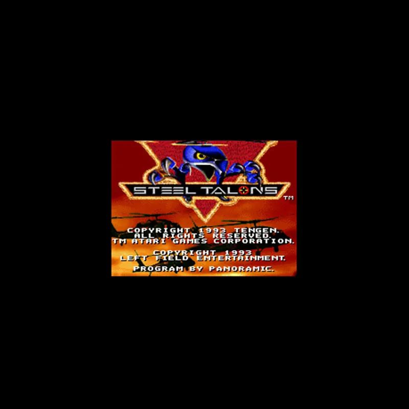 Steel Talons NTSC 16 Bit Big Gray Game Card For 46Pin USA Game Players