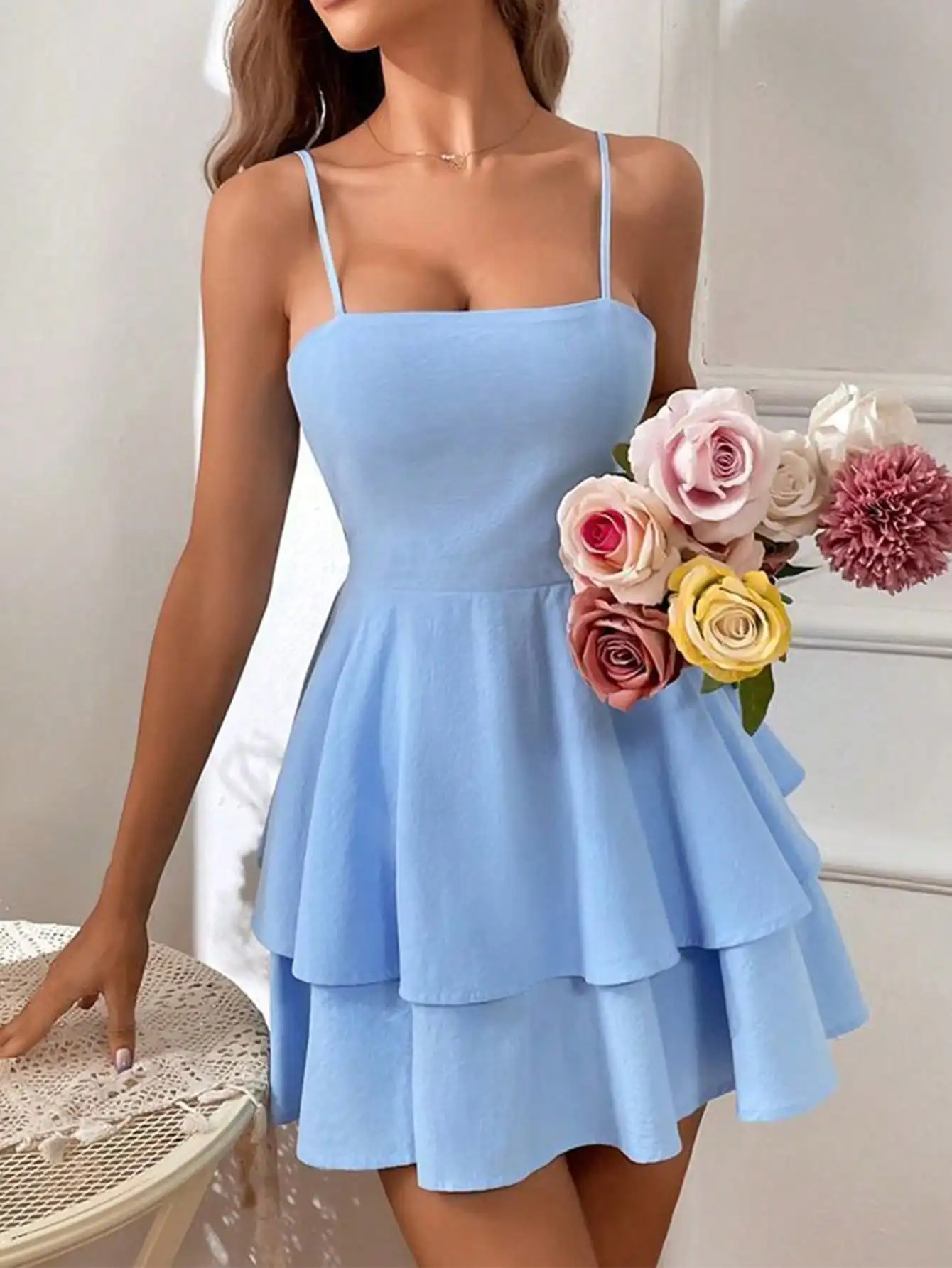 womens bodycon midi dress Berylove Women Bodycon Midi White Dress Elegant Spaghetti Straps Graduation Dress with Lace, Ivory / US16
