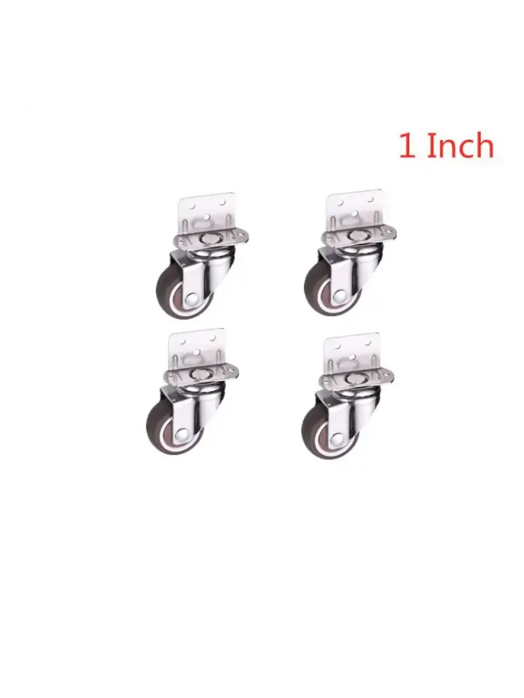 

4 Pcs/Lot 1 Inch Wheel L-Shaped 90 Degree Right Angle Flower Rack Self Quiet Furniture Caster