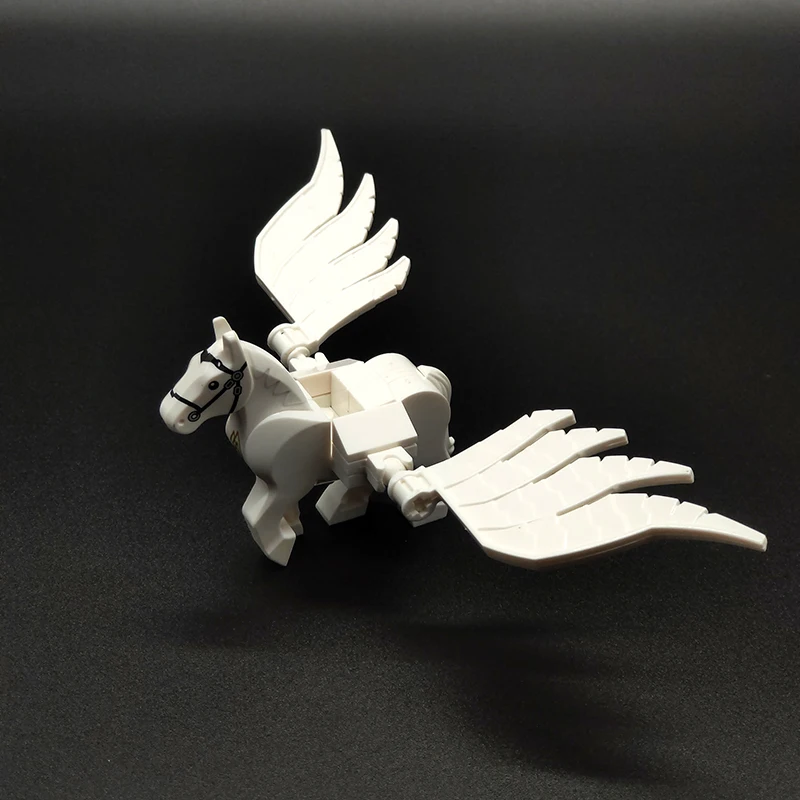 Animal MOC Building Blocks części bydło drób cegły zestawy akcesoriów zabawki latający koń ze skrzydłami Pegasus Wholesale