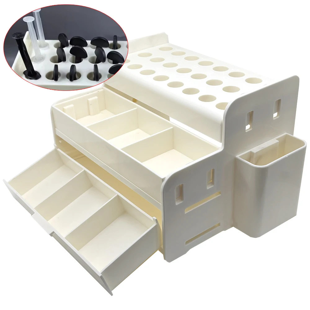 Dental Resin Composite Holder Plastic Adhesive Applicator Dispenser Organizer Holder Dentist Storage Clinic Supply Dispenser Box