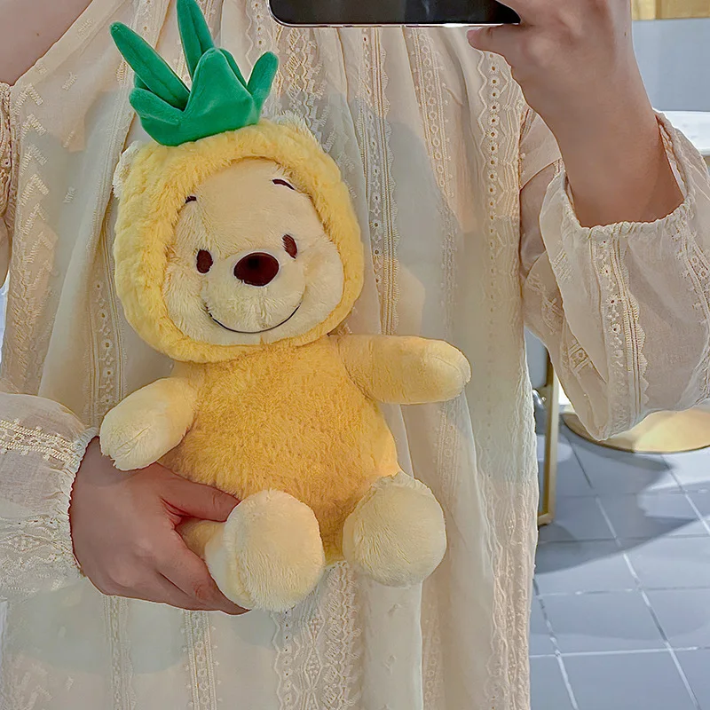 Disney Pineapple Bears Plush Toy Stuffed Animal Doll Winni Bear Children\'s Pillow Doll Cute 30cm Bear Doll Birthday Gift