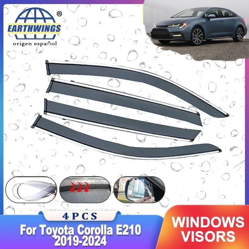 

Wind Deflector For Toyota Corolla GR E210 Saloon Altis 2019 2020 2021 2022 2023 2024 Window Visors Sun Rain Guards Deflectors