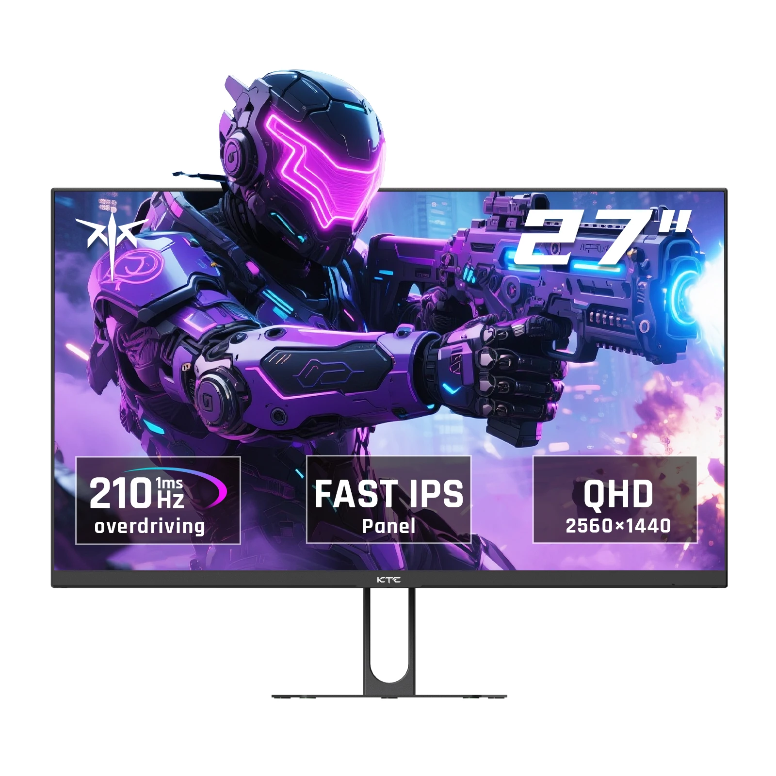 KTC Gaming Monitor 27 Inch | 2k@210hz (overlocking) | Built-in Speakers |
