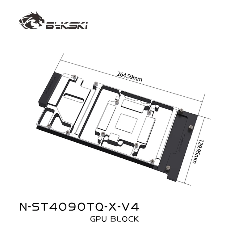 Bykski N-ST4090TQ-X-V4 GPU Water Block for ZOTAC GAMING RTX 4090 Trinity /AMP EXtreme AIRO Video Card / Prevent Corrosion
