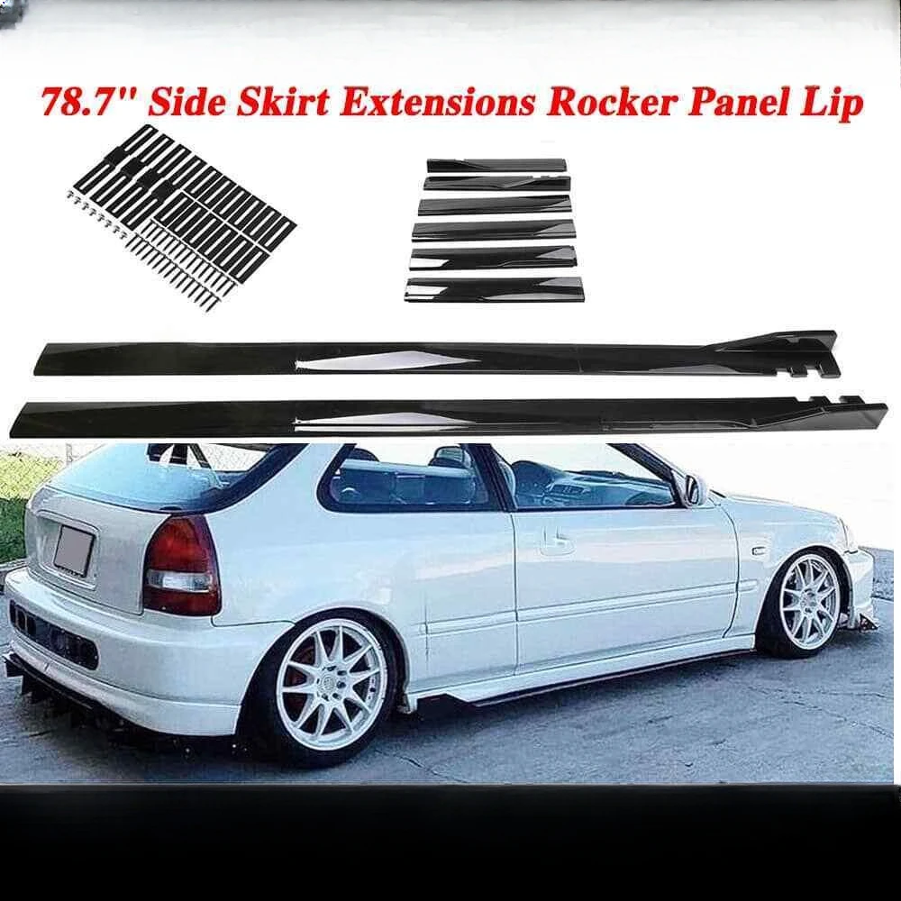 

2x 78.7" Side Skirt Extensions Rocker Panel Lip For Honda Civic Type R Hatchback United States