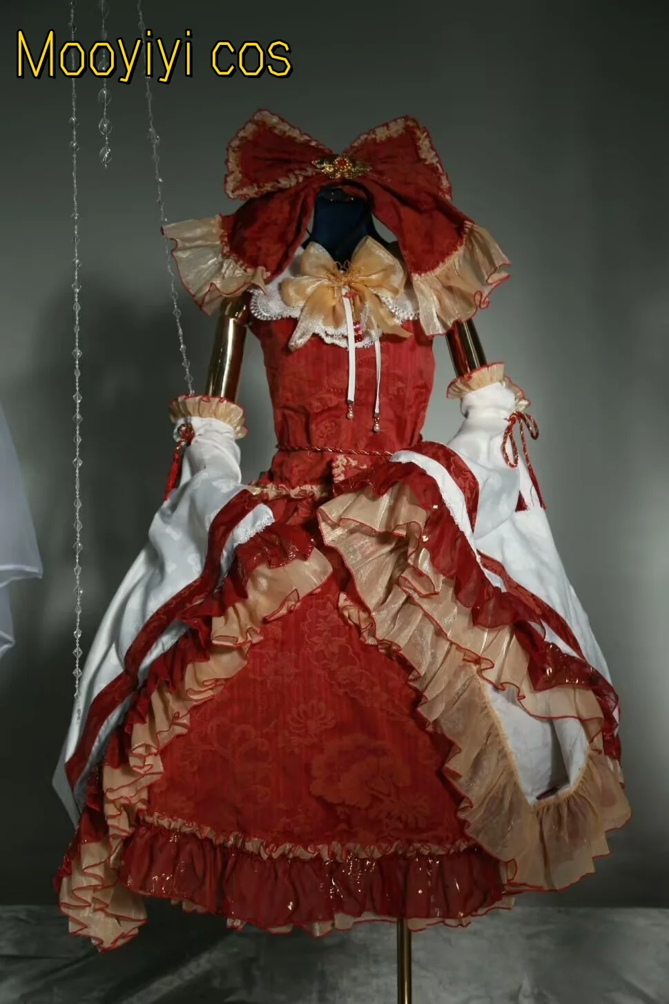 ใหม่ Mooyiyi cos Hakurei Reimu คอสเพลย์เครื่องแต่งกายฮาโลวีนบทบาทเล่นการ์ตูนชุดสีแดงใหม่ Touhou โครงการ